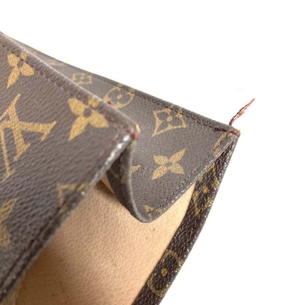 LOUIS VUITTON M51140 Monogram Sac Plat Bag, Vertical Tote Handbag, Canvas, Me... - Picture 10 of 13